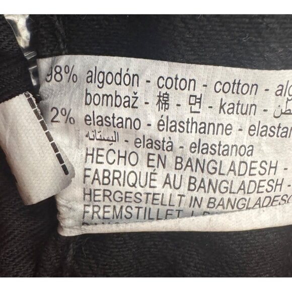 2/$30 ZARA Size 4 Black Distressed High-Waisted Denim Shorts Frayed Hem - Picture 4 of 11